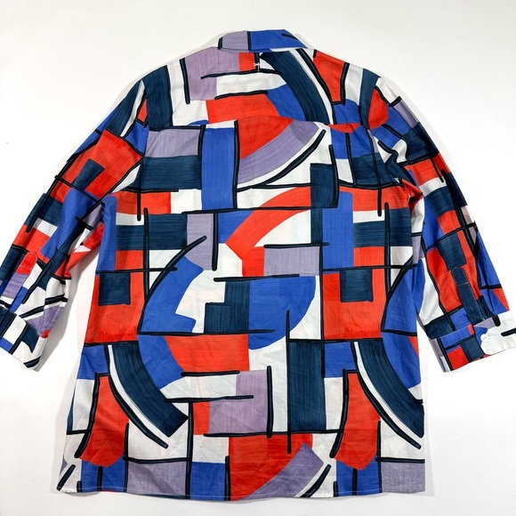 Tyler Boe Dina Mirror Top Button Front Shirt Multicolor - Picture 2 of 8